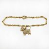 Picture of Vintage 14k Gold Youth Bracelet with Gold, Pearl & Ruby Scotty Dog Charm