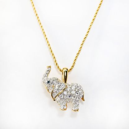 Picture of Vintage Swarovski Crystal Pavé Elephant Necklace