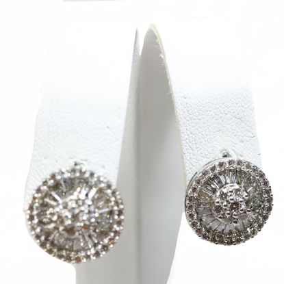 Picture of 14k White Gold Diamond Earrings