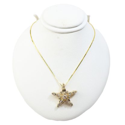 Picture of 14k yellow Gold Diamond Star Pendant