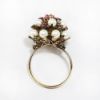 Picture of Vintage 8k Gold, Cultured Pearl & Pink Sapphire Thai Princess/Harem Ring