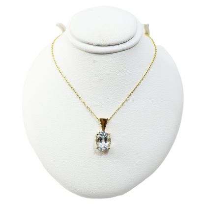 Picture of 14k Yellow Gold Aquamarine Pendant