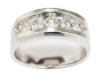 Picture of 14k White Gold & 1.00ct Diamond Men's Wedding Band