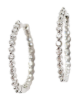 Picture of 14k White Gold & Diamond Hoop Earrings 