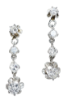 Picture of 14k White Gold & 1.10ct Diamond Drop Earrings