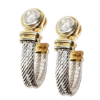 Picture of 14k Two-Tone Gold & Diamond Earrings