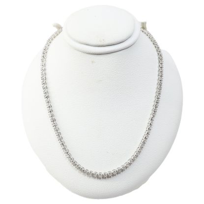 Picture of 18k White Gold Diamond Tennis Necklace 