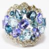Picture of 14k White Gold Multi-Gemstone and Diamond Ring
