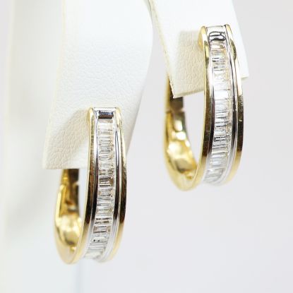Picture of 14k Yellow Gold Diamond Earrings