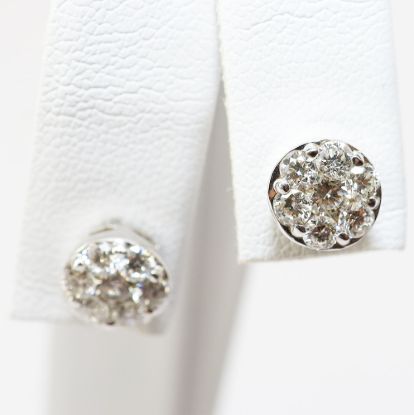 Picture of 14k White Gold Diamond Earrings