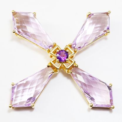 Picture of 14k Yellow Gold Amethyst Pendant 
