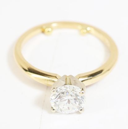 Picture of 18k Yellow Gold Solitaire Diamond Ring
