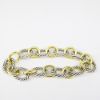 Picture of David Yurman 18k Yellow Gold & Sterling Silver Oval Link Bracelet