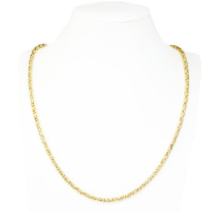 Picture of 14k Yellow Gold Byzantine Link Chain