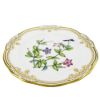 Picture of Bread and Butter Tachiadenus Flower Plate with Gold Trim