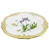 Picture of Dinner Tachiadenus Flower Plate with Gold Trim