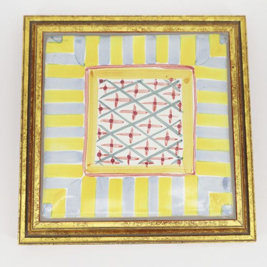 Picture of MacKenzie-Childs Monet Gold Framed Decorative Tile/Trivet Hot Plate