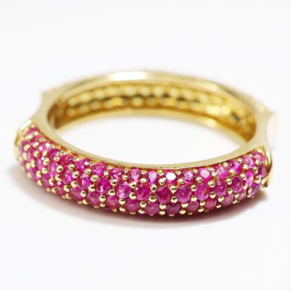 Picture of 14k Yellow Gold Ruby and Sapphire Ring