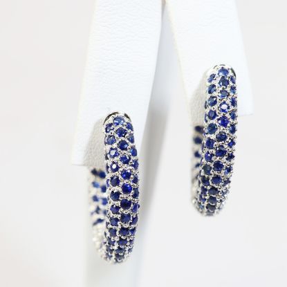 Picture of 18k White Gold Sapphire Earrings