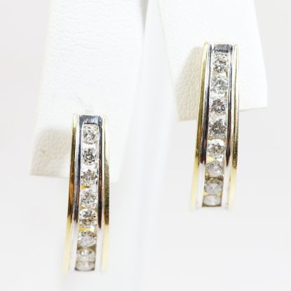Picture of 14k Two-Tone Gold Diamond Earrings