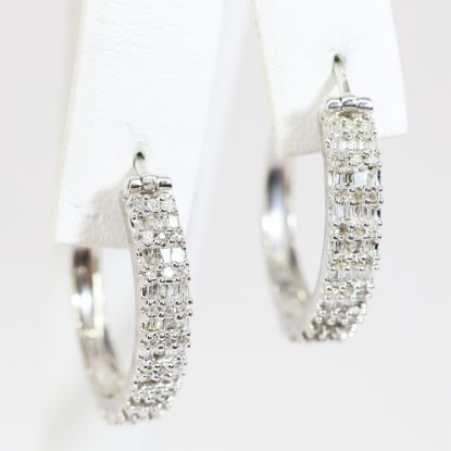 Picture of 14k White Gold Diamond Earrings