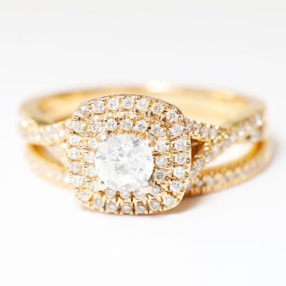 Picture of 14k Rose Gold Diamond Bridal Ring Set