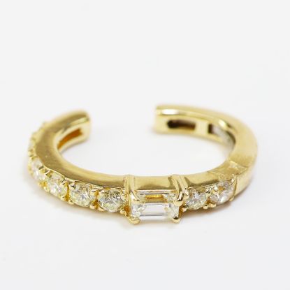 Picture of 14k Yellow Gold Diamond Earring Cuff