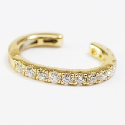 Picture of 14k Yellow Gold Diamond Earring Cuff