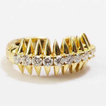 Picture of 14k Yellow Gold Diamond Spike Earring Cuff