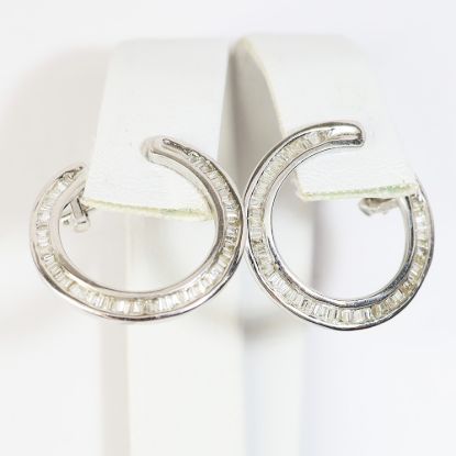 Picture of 14k White Gold Diamond Earrings