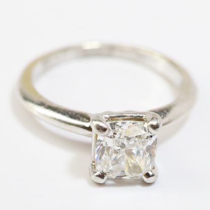 Picture of 18k White Gold with Platinum Head Solitaire Ring