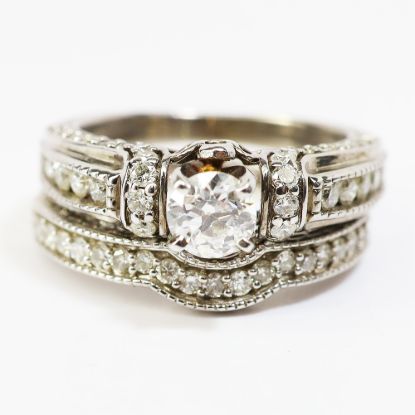 Picture of 14k White Gold Diamond Bridal Set