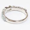 Picture of 18k White Gold Bezel Set Diamond and Aquamarine Ring