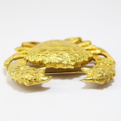 Picture of Vintage 18k Yellow Gold Figural Crab Brooch