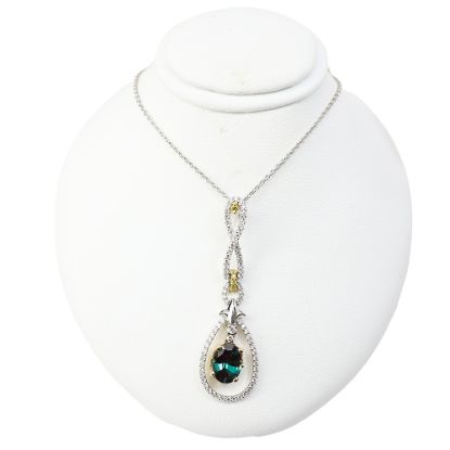 Picture of 18k Two-Tone Gold Alexandrite and Diamond Pendant
