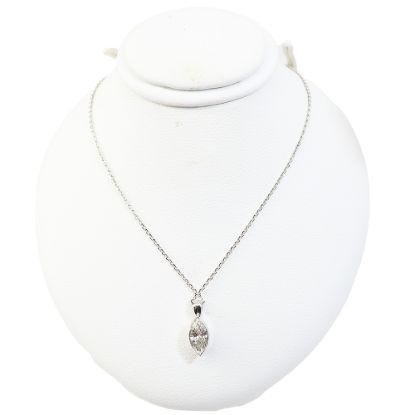 Picture of 14k White Gold Bezel Set Diamond Pendant