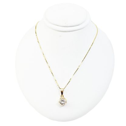 Picture of 14k Yellow Gold Diamond Solitaire Pendant
