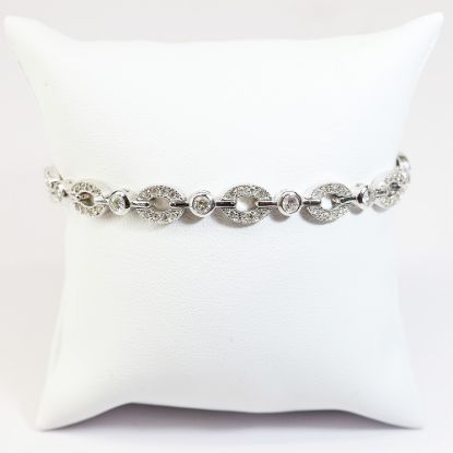 Picture of 14k White Gold Bezel Set Diamond Bracelet
