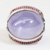 Picture of 14k White Gold Star Sapphire and Tourmaline Ring