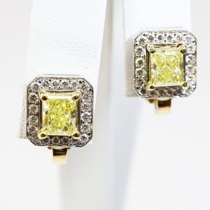 Picture of 18k Two-Tone Gold Diamond Earrings