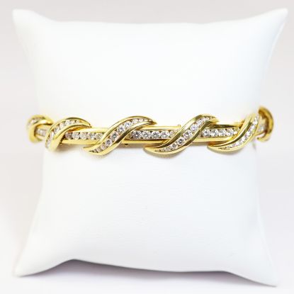 Picture of Charles Krypell 18k Yellow Gold Diamond Bracelet