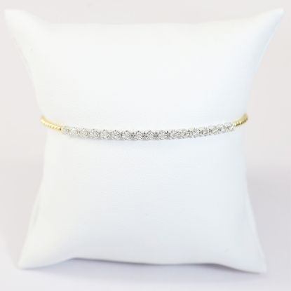 Picture of 14k Two Tone Gold Diamond Bangle