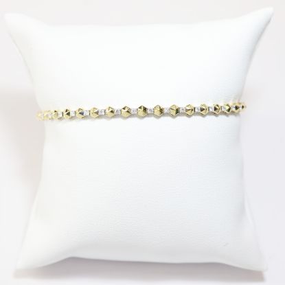 Picture of 14k Two Tone Gold Diamond Bangle