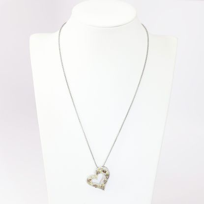 Picture of LeVian 14k White Gold Brown & Yellow Diamond Heart Pendant