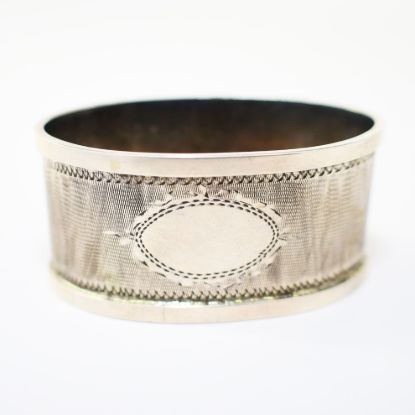 Picture of Engine-Turned Oval Napkin Ring Sterling Silver