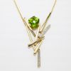 Picture of LeVian 14k Yellow Gold Peridot & Diamond Necklace
