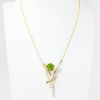 Picture of LeVian 14k Yellow Gold Peridot & Diamond Necklace