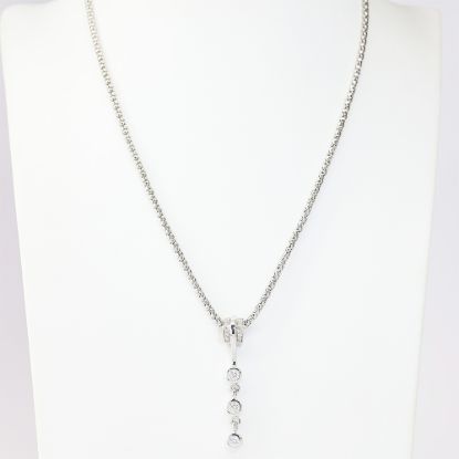 Picture of 14k White Gold Drop Diamond Pendant