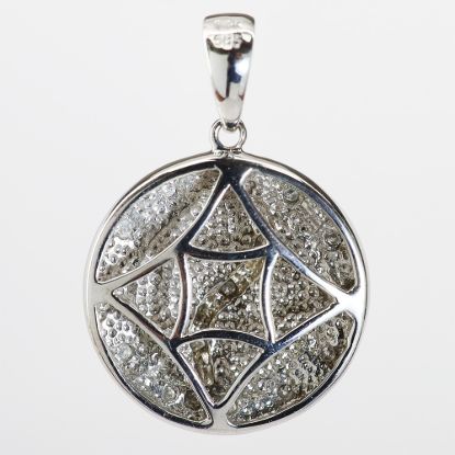 Picture of 14k White Gold Diamond & Onyx Pendant
