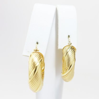 Picture of 14k Yellow Gold Twisted Hoop Earrings